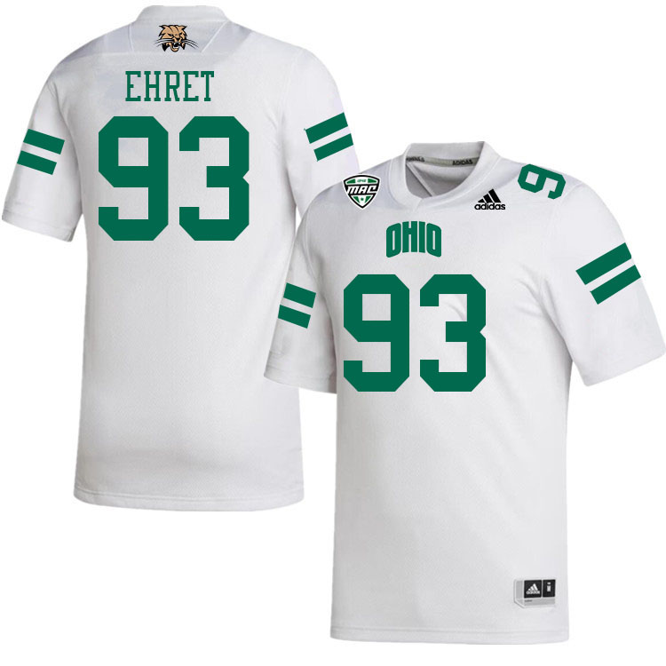 Ohio Bobcats #93 Sam Ehret College Football Jerseys Stitched-White